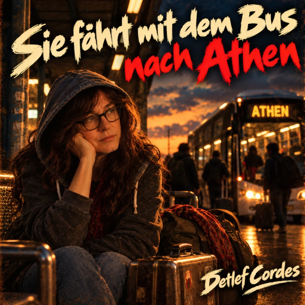 Artwork: Sie fährt mit dem Bus nach Athen