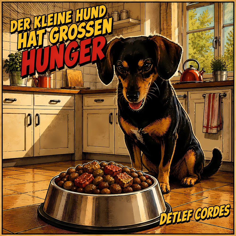 Artwork: Der kleine Hund hat großen Hunger
